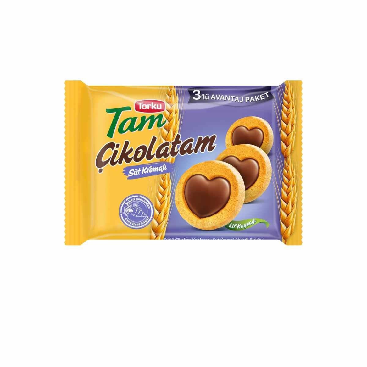 TORKU BİSKÜVİ TAM CIKOLATAM SÜTLÜ 249GR 3LÜ5512179