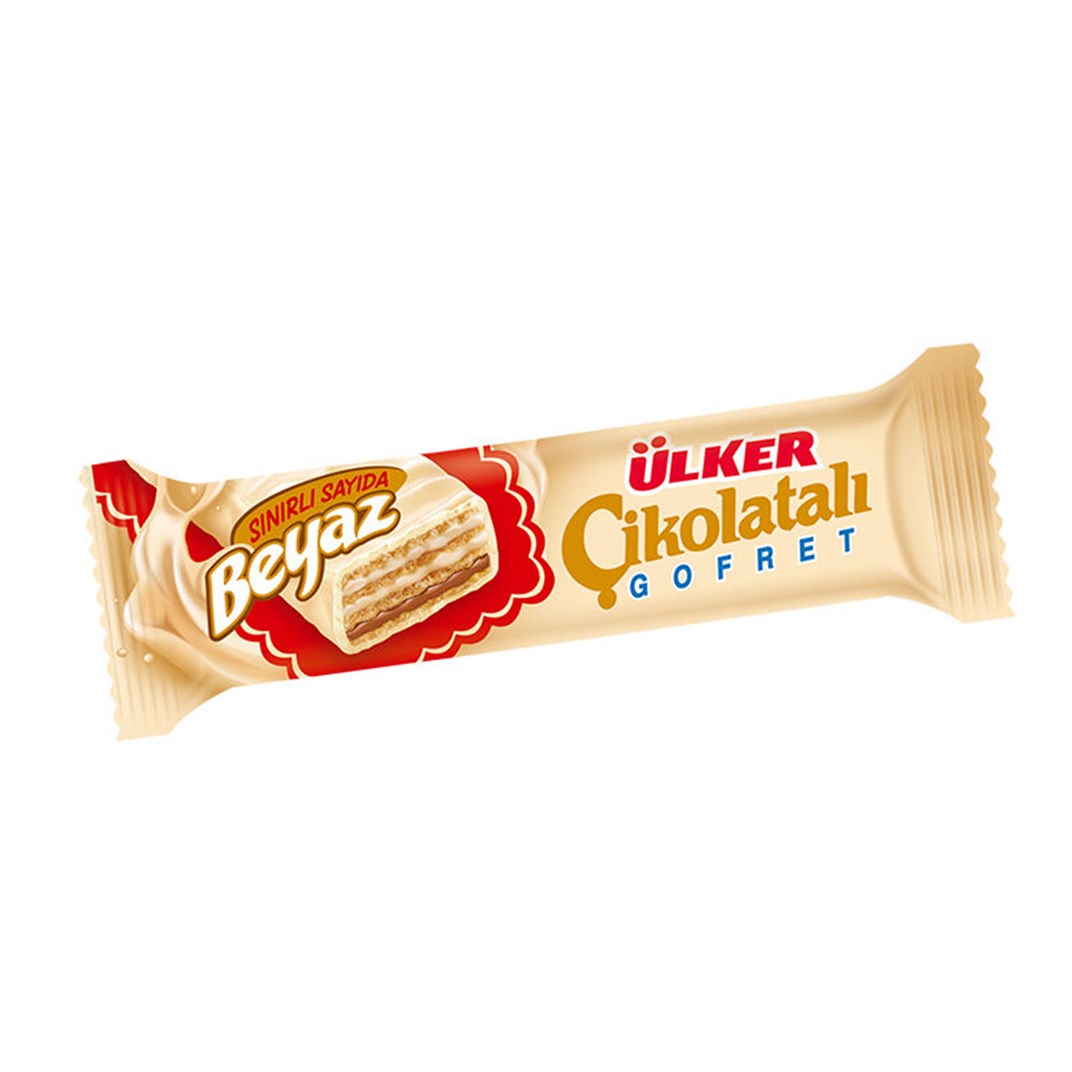 Ülker Çikolatalı Gofret Beyaz Çikolatalı 35 GrKategorisiz