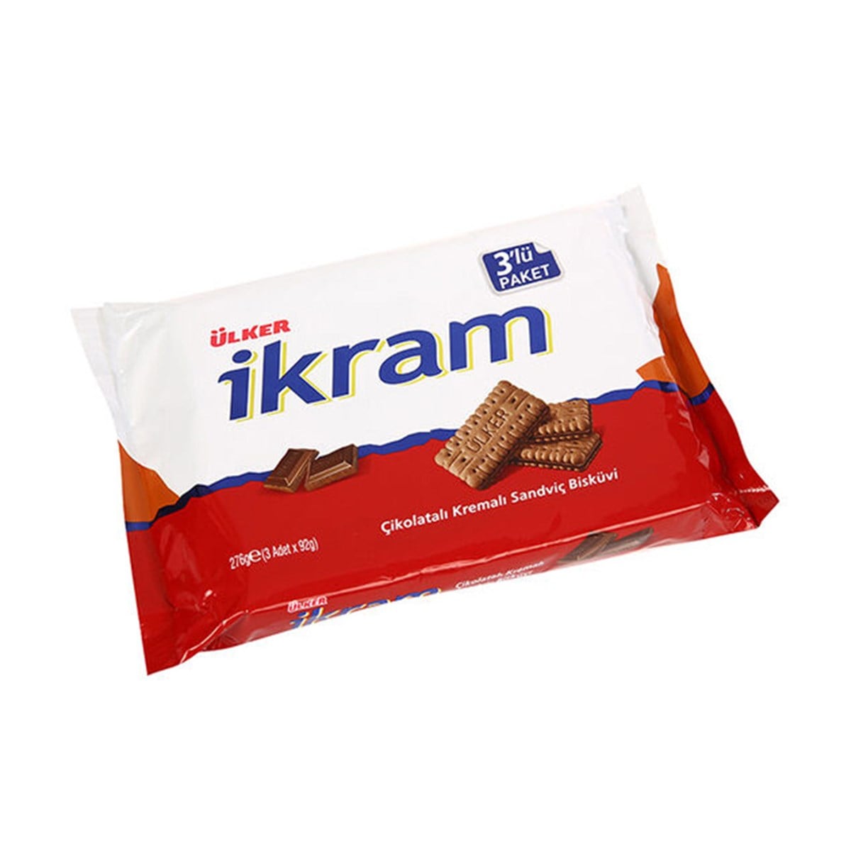 Ülker İkram Kremalı Çıkolatalı Bisküvi 3 Lü 252 gr