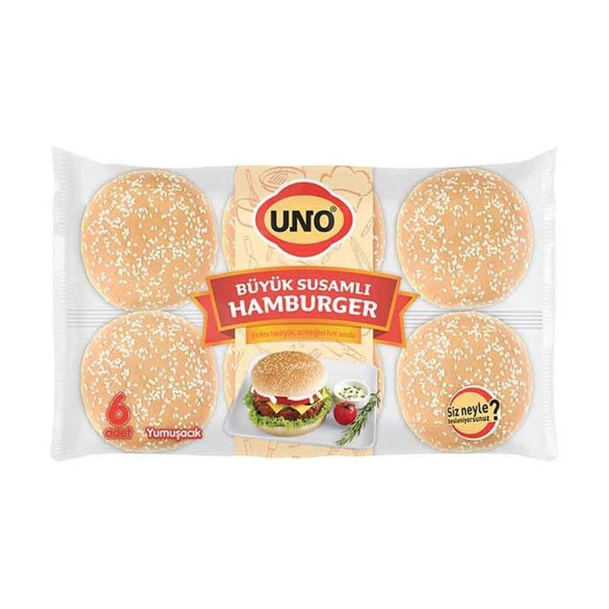 Uno Premium Susamlı Büyük Hamburger 510 gr