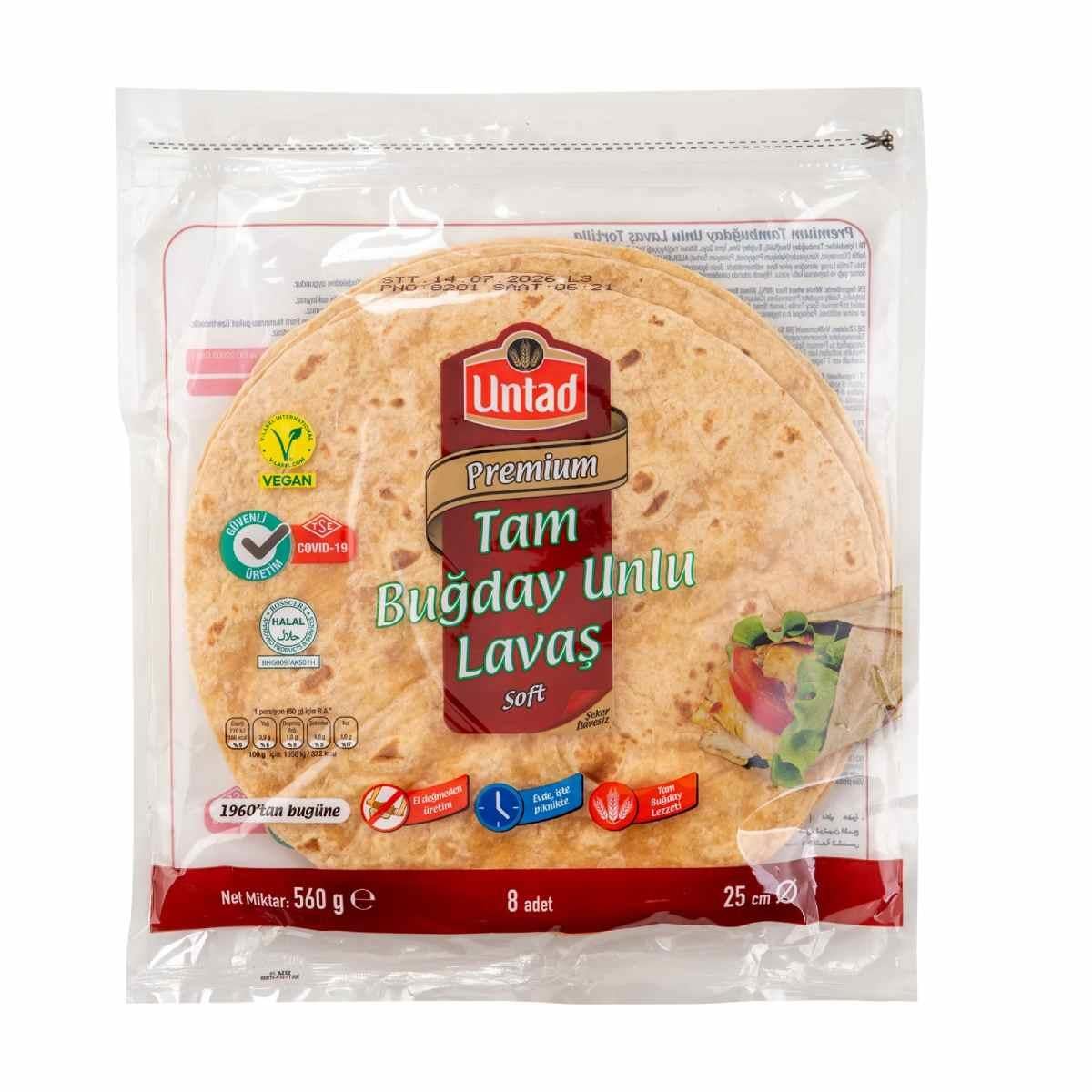 Untad Lavaş Tam Buğdaylı 25 cm 560 Gr5598945