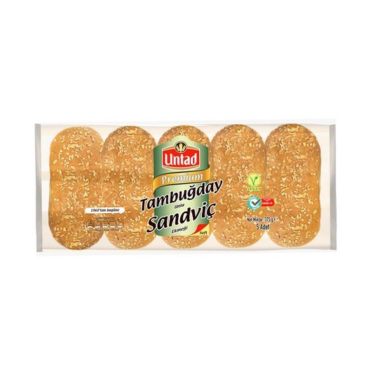 Untad Premium Tam Buğday Sandviç 375 Gr5599036