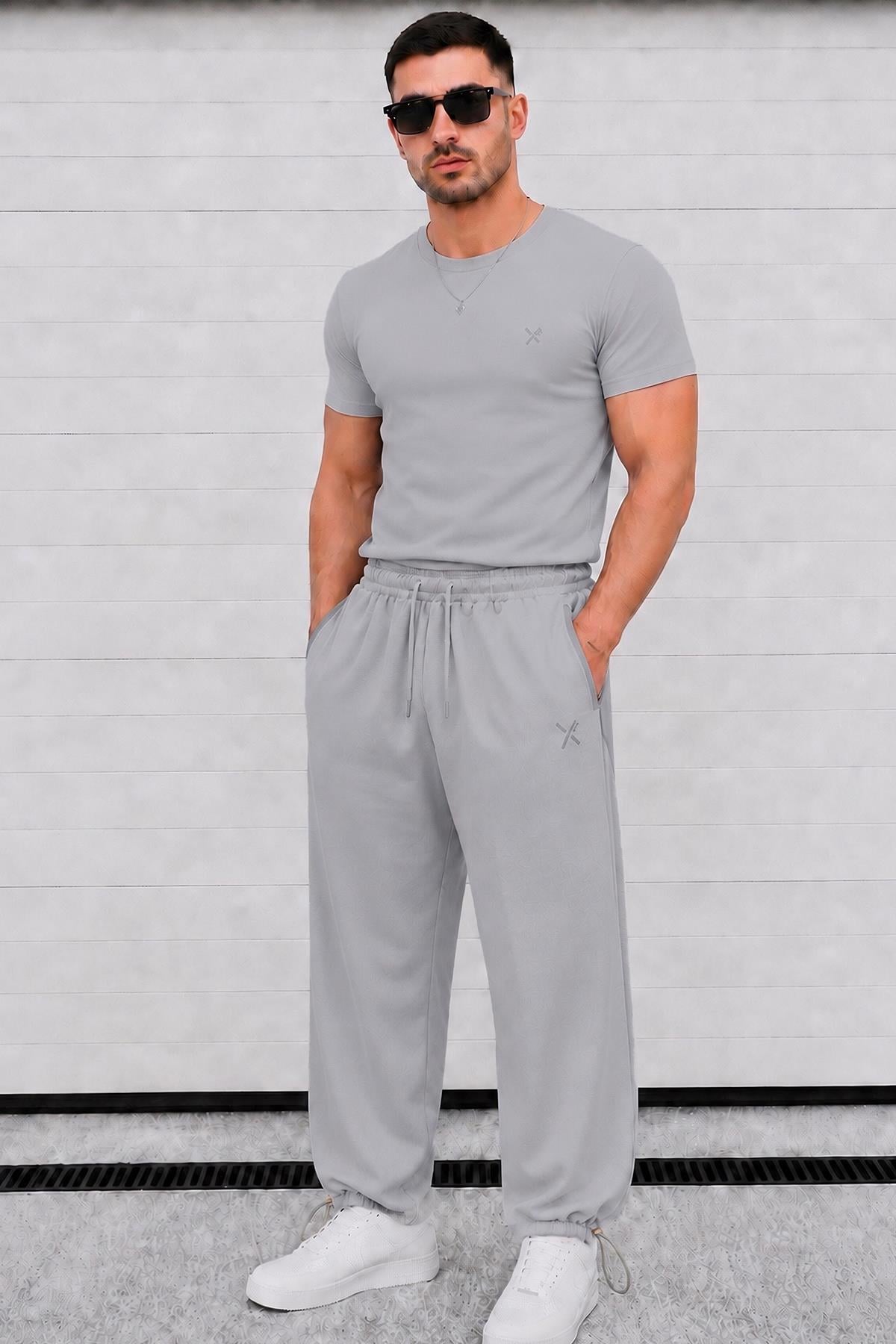 Modal Kumaş 2li Set Relax Regular Fit Tshirt Jogger Eşofman Takımı