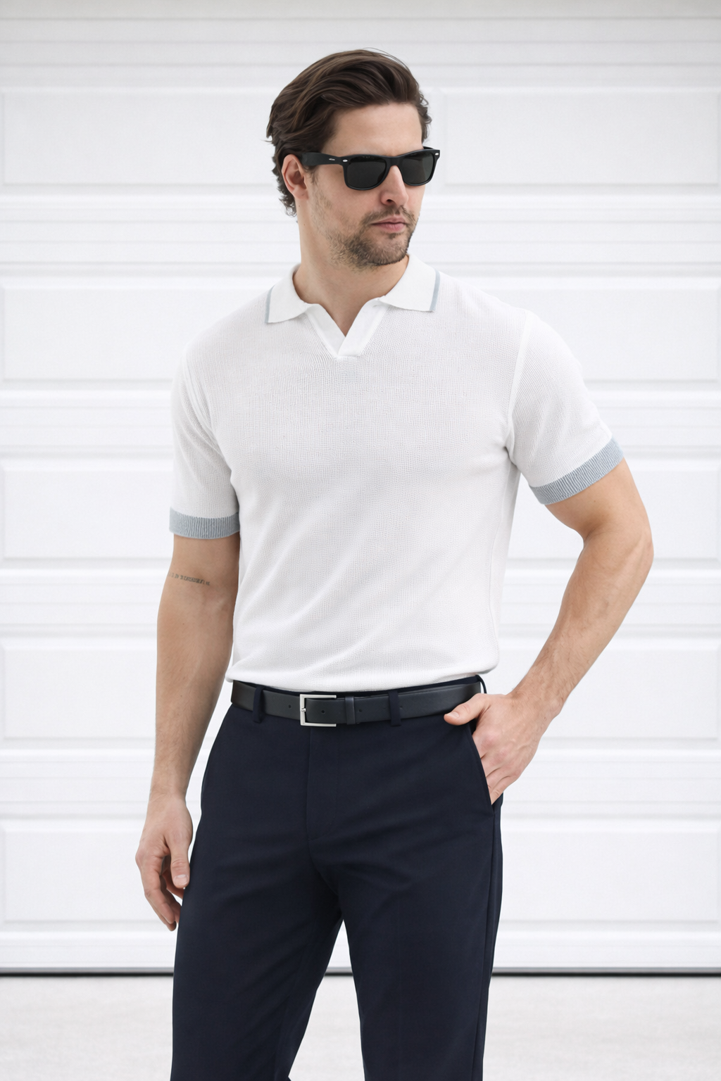 Polo Yaka Triko Erkek Pamuklu Tişört