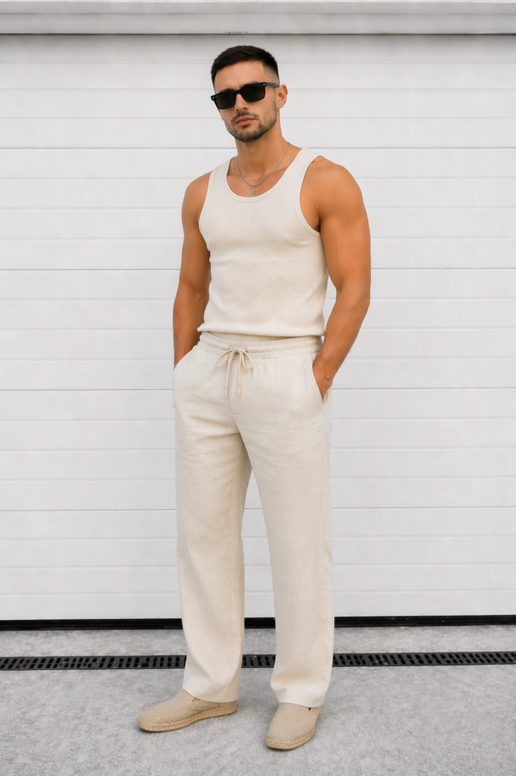 Rahat Kesim Baggy Keten Pantolon