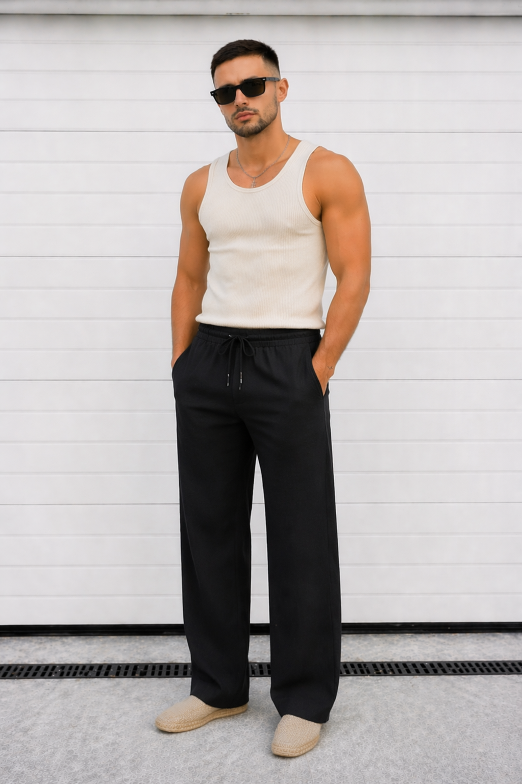 Rahat Kesim Baggy Keten Pantolon