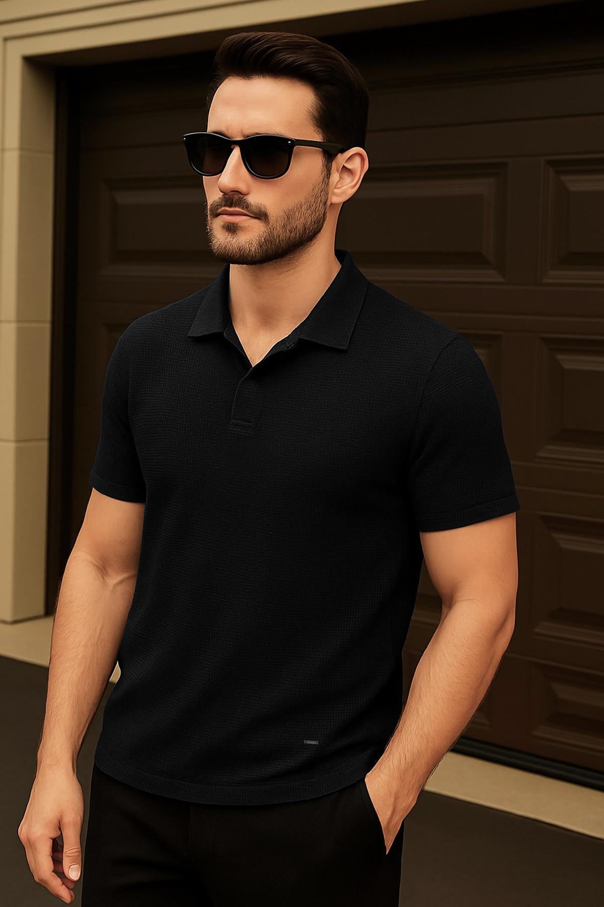Polo Yaka Regular Fit Erkek Pamuklu Tişört