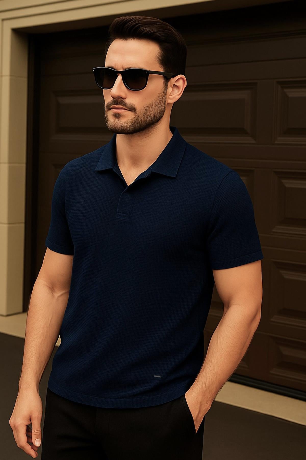 Polo Yaka Regular Fit Erkek Pamuklu Tişört