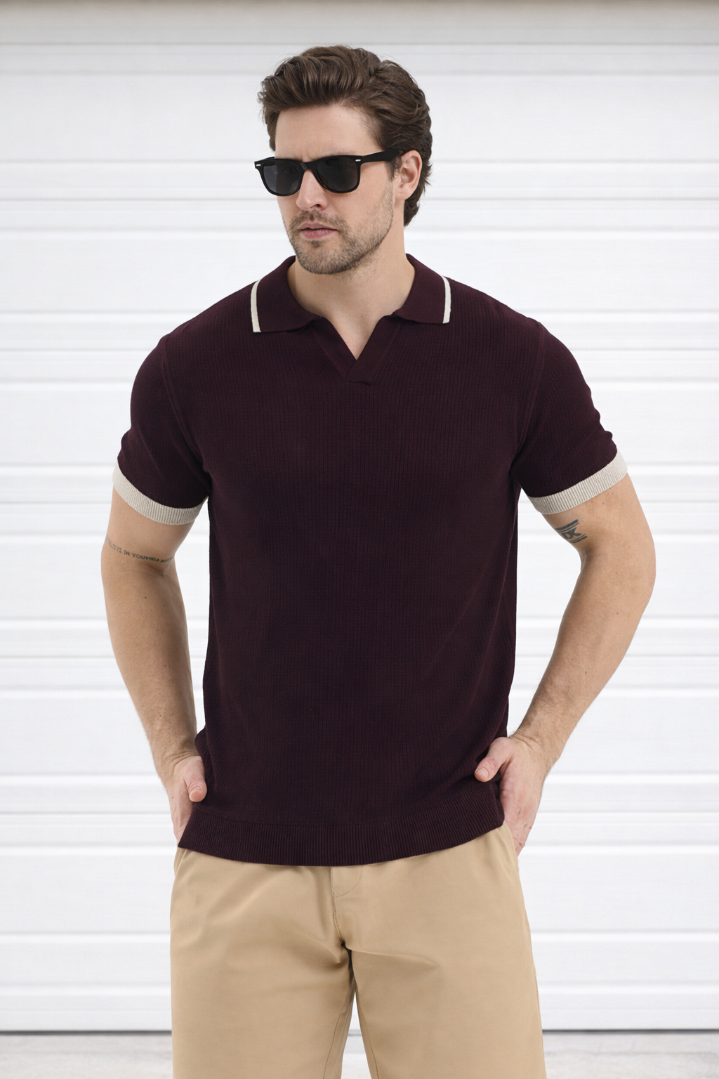 Polo Yaka Triko Erkek Pamuklu Tişört