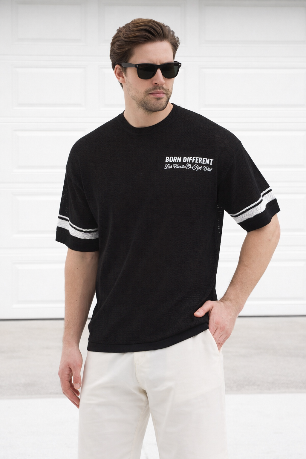 Bisiklet Yaka Triko Erkek Pamuklu Tişört