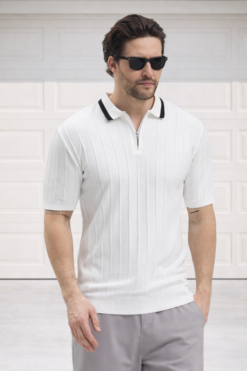 Polo Yaka Triko Erkek Pamuklu Tişört