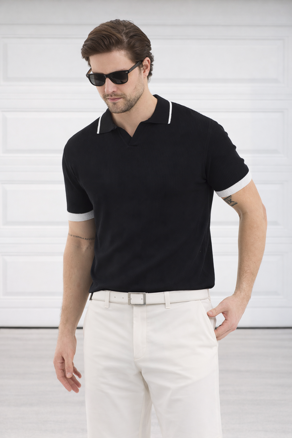 Polo Yaka Triko Erkek Pamuklu Tişört
