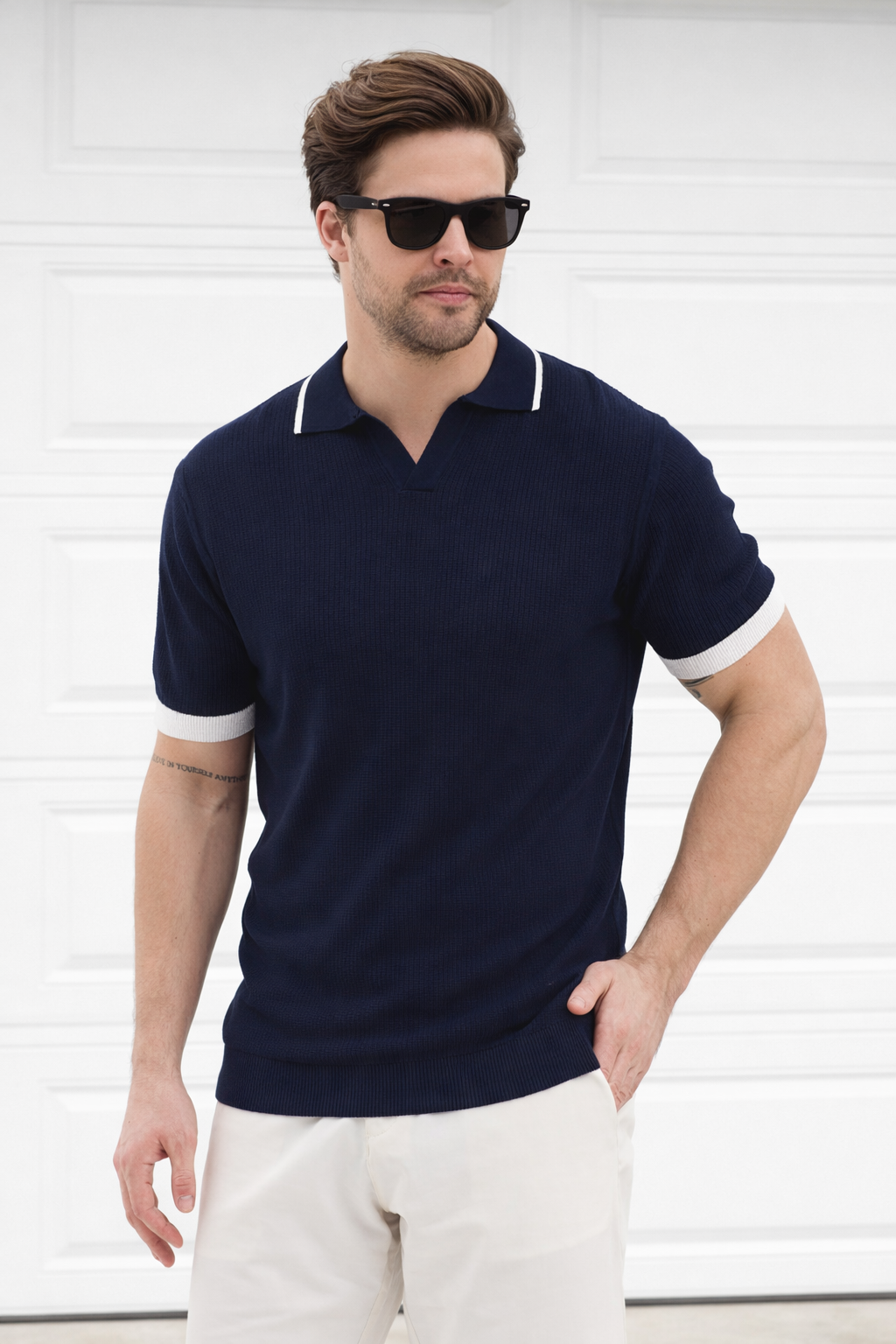 Polo Yaka Triko Erkek Pamuklu Tişört