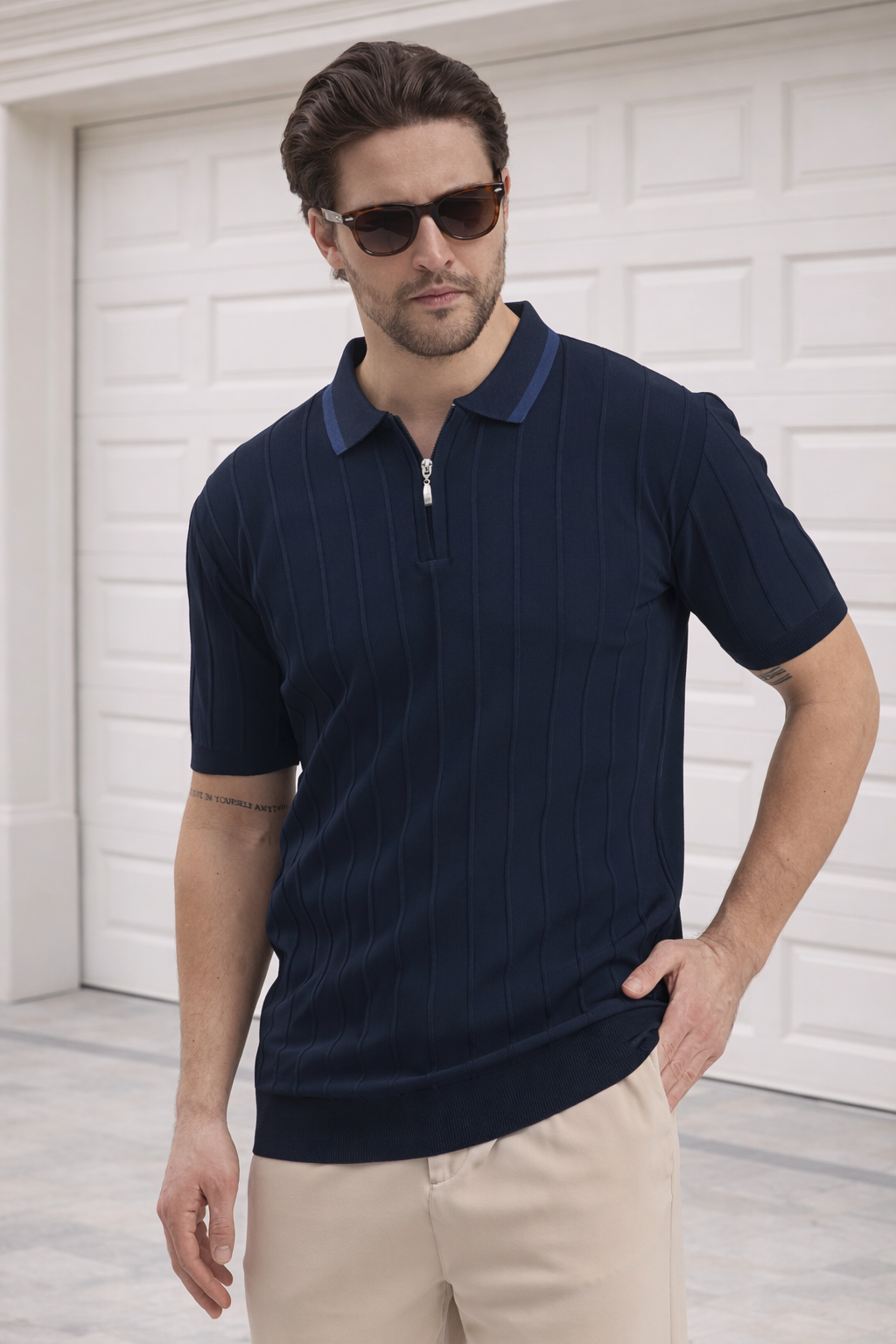 Polo Yaka Triko Erkek Pamuklu Tişört