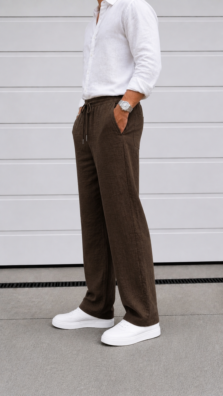 Rahat Kesim Baggy Keten Pantolon
