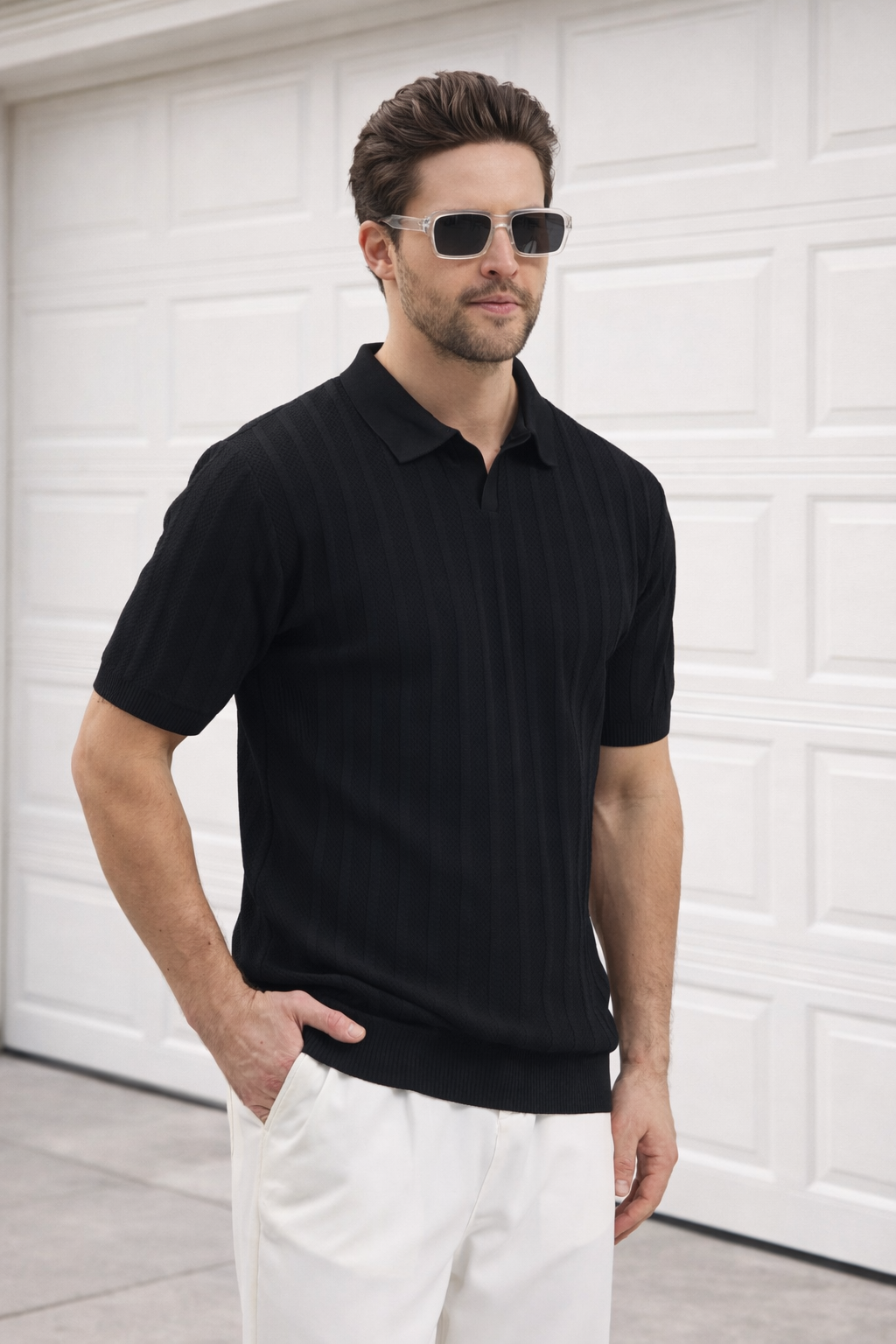 Polo Yaka Triko Erkek Pamuklu Tişört