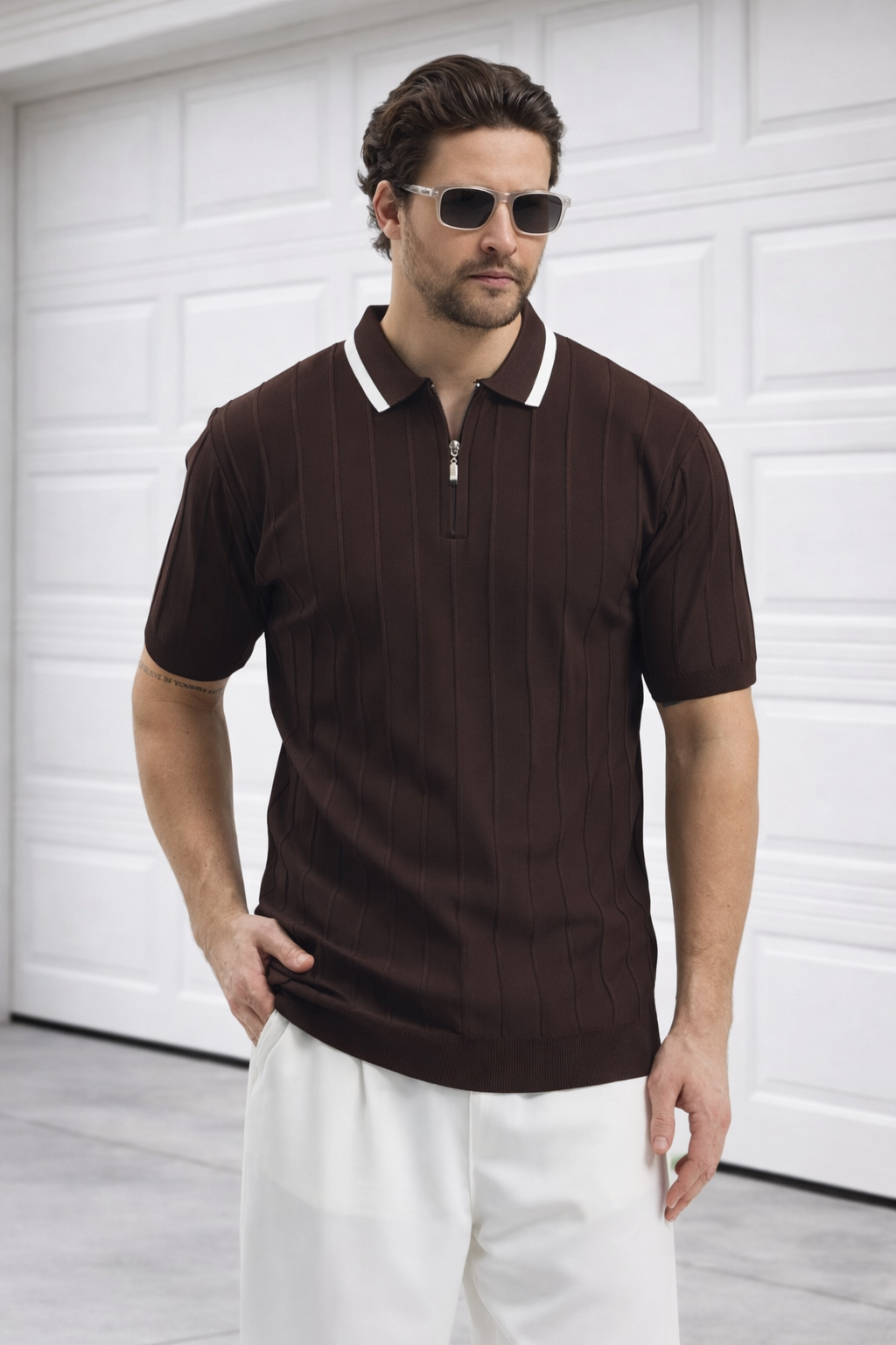 Polo Yaka Triko Erkek Pamuklu Tişört