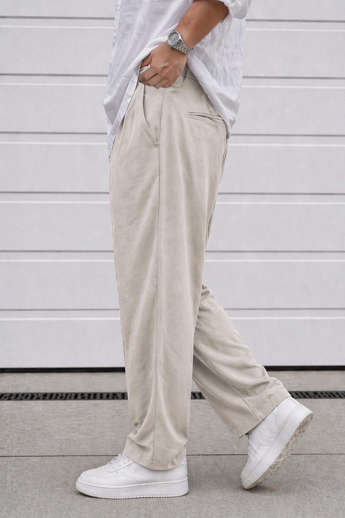 Pileli Klasik Baggy Pantolon