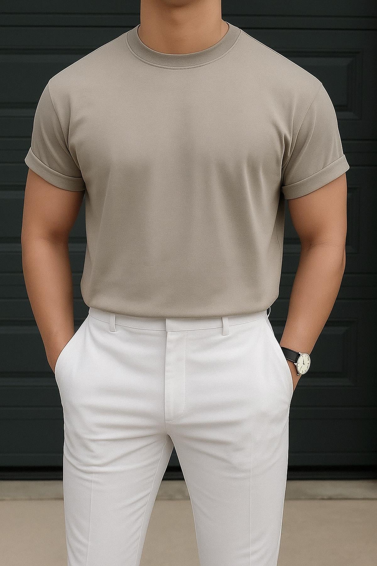 Bisiklet Yaka Comfort Rahat Kalıp Penye Tshirt