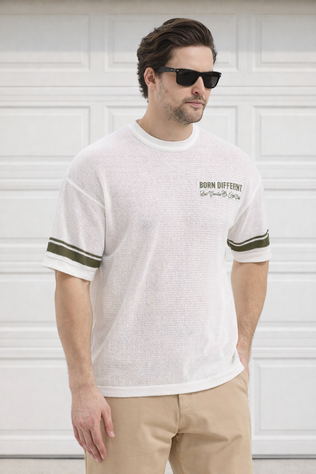 Bisiklet Yaka Triko Erkek Pamuklu Tişört