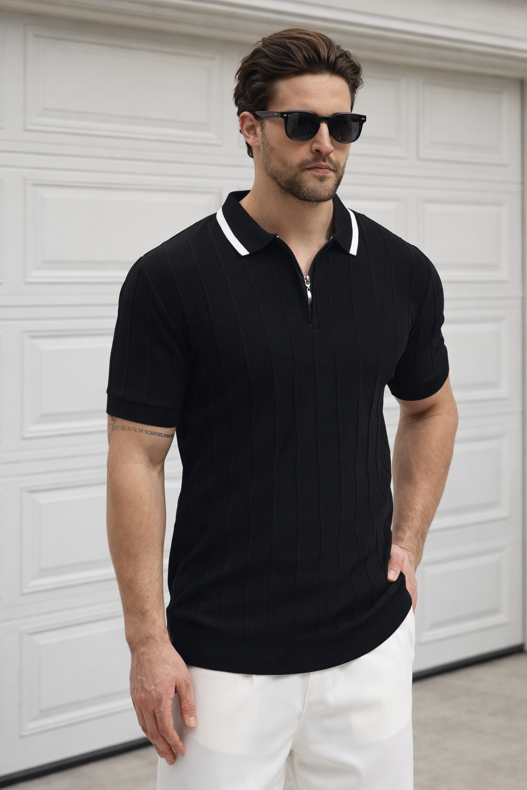 Polo Yaka Triko Erkek Pamuklu Tişört