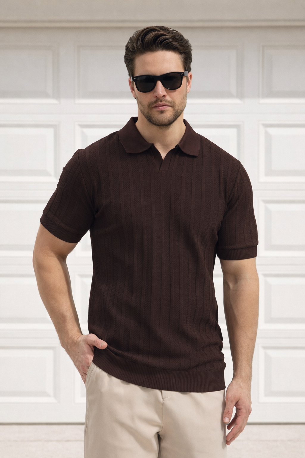 Polo Yaka Triko Erkek Pamuklu Tişört