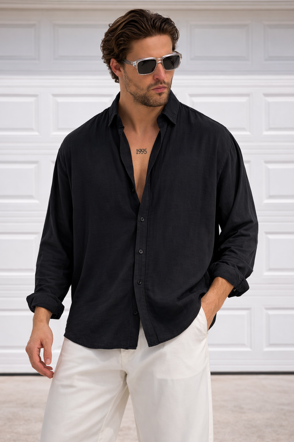 Uzun Kol Yazlık Modal Kumaş Gömlek