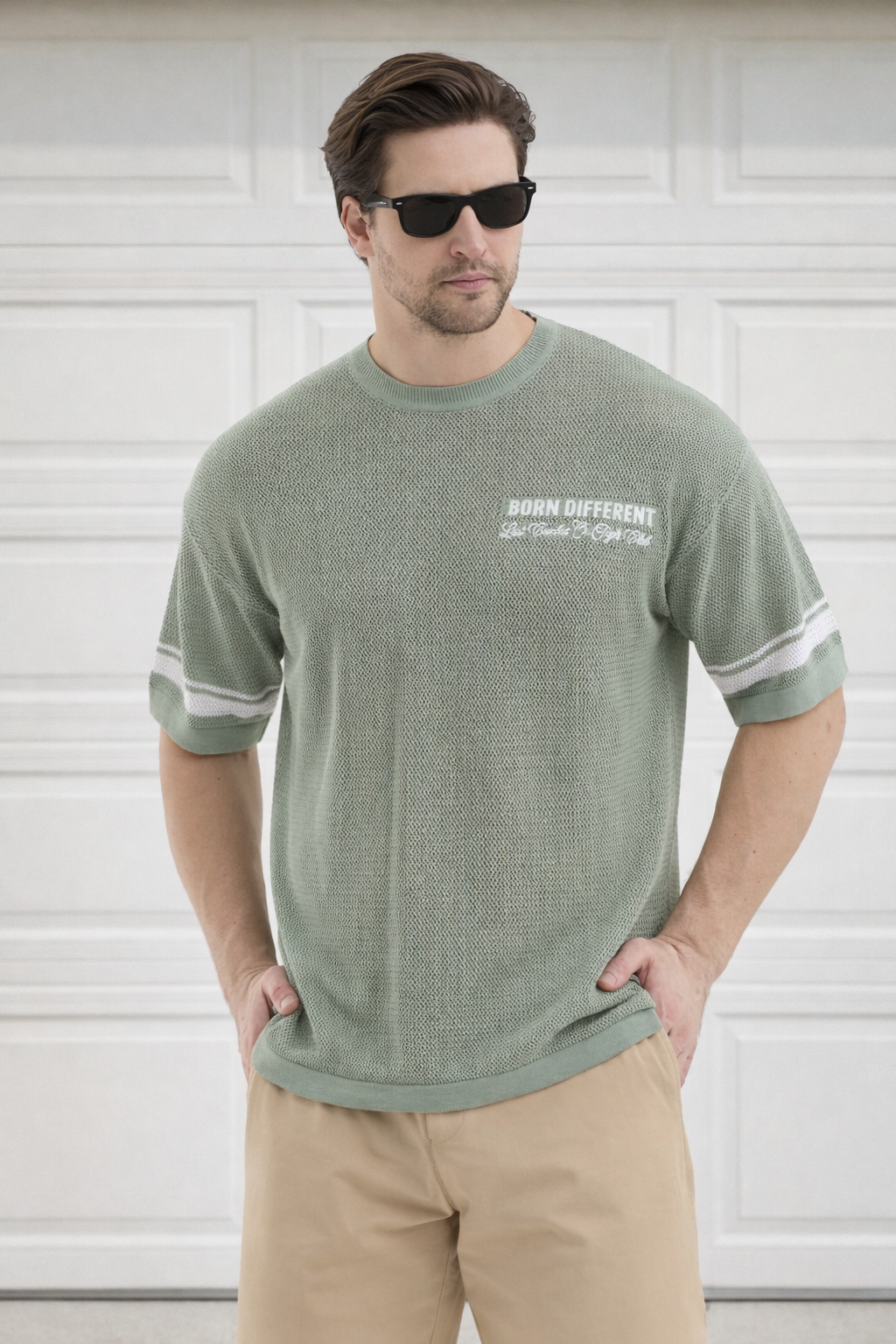 Bisiklet Yaka Triko Erkek Pamuklu Tişört