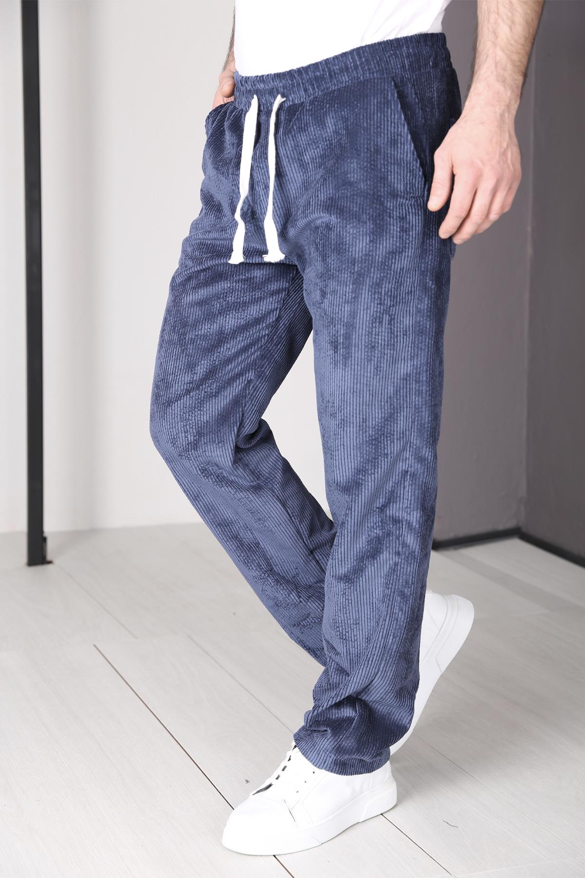 Kadife Baggy Bol Paça Pantolon