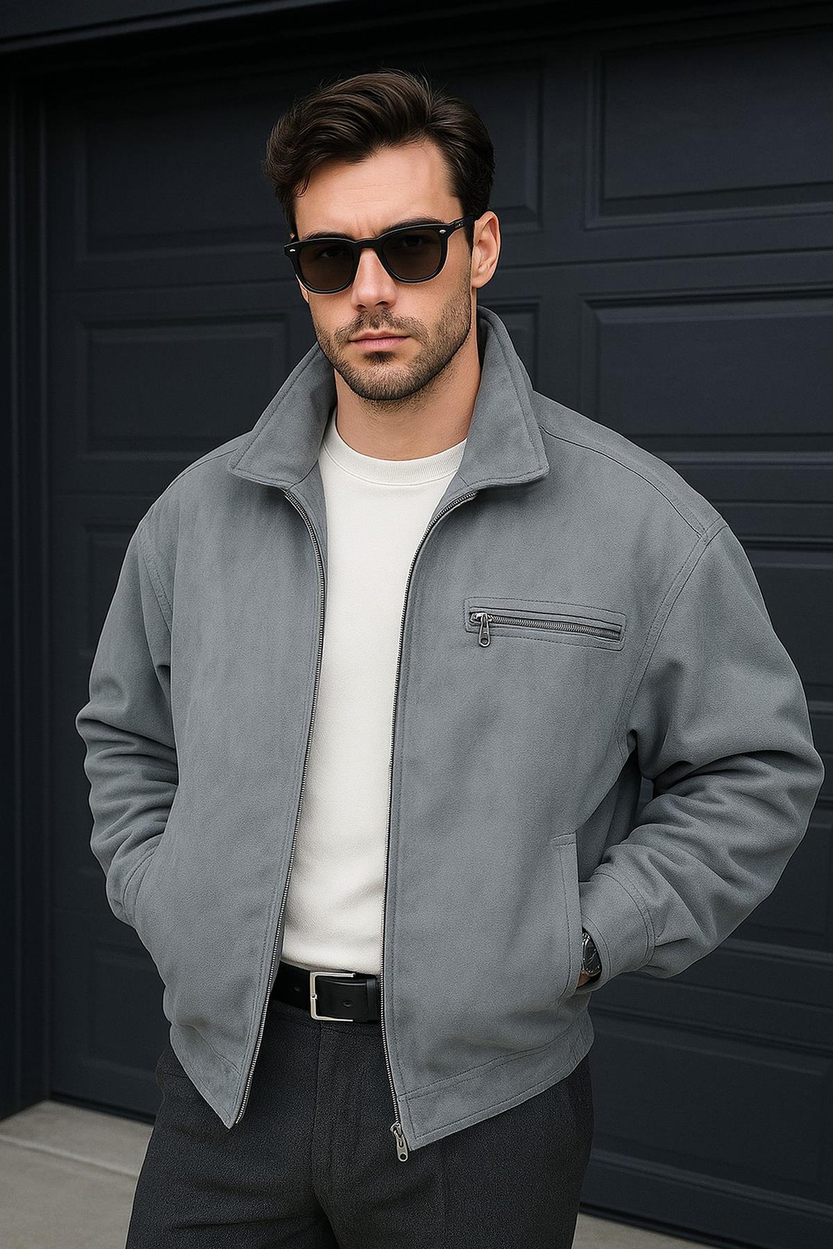 Oversize Süet Ceket