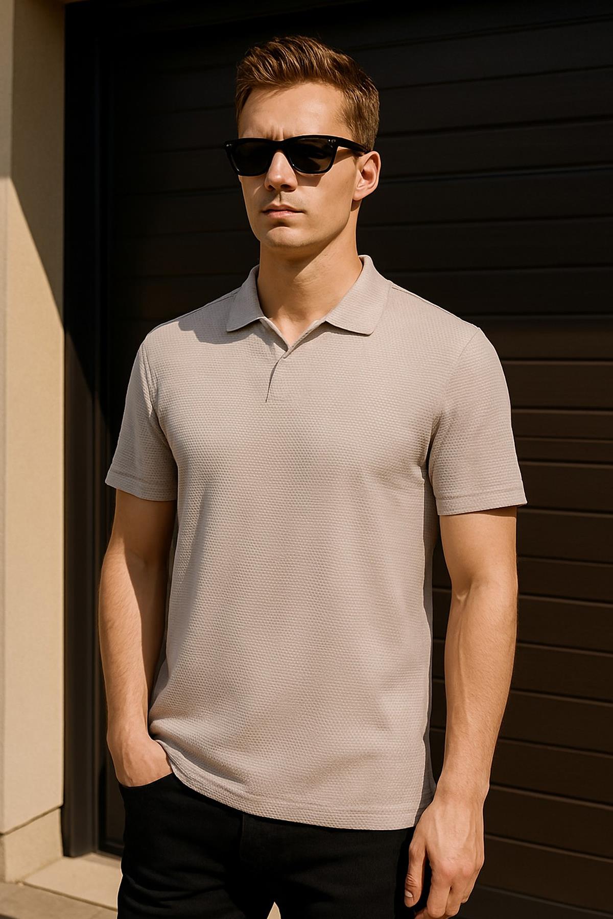 Polo Yaka Regular Fit Erkek Pamuklu Tişört
