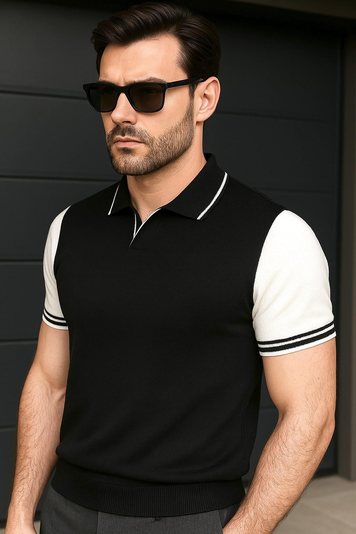 Polo Yaka Triko Erkek Pamuklu Tişört