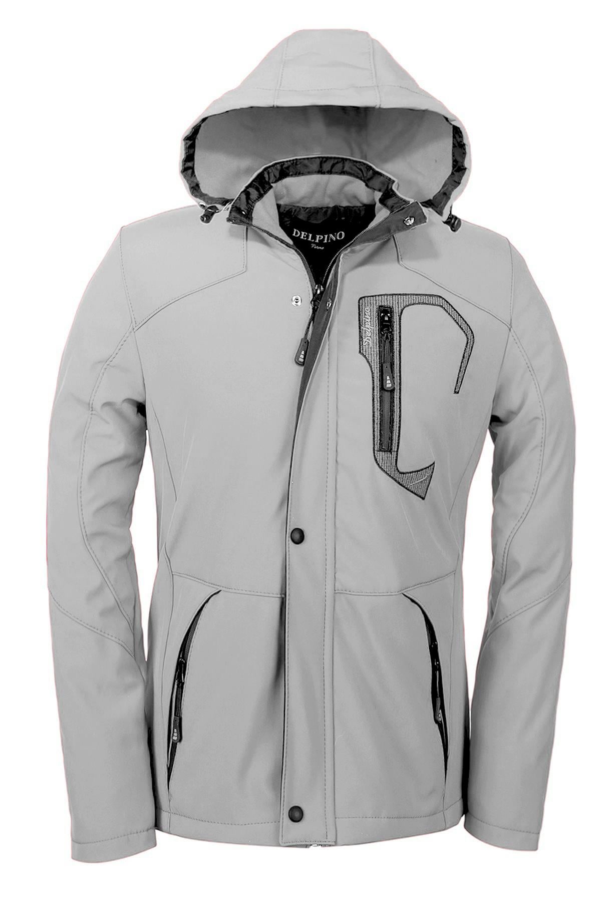 Su ve Rüzgar Geçirmez Kürklü Softshell Erkek Mont