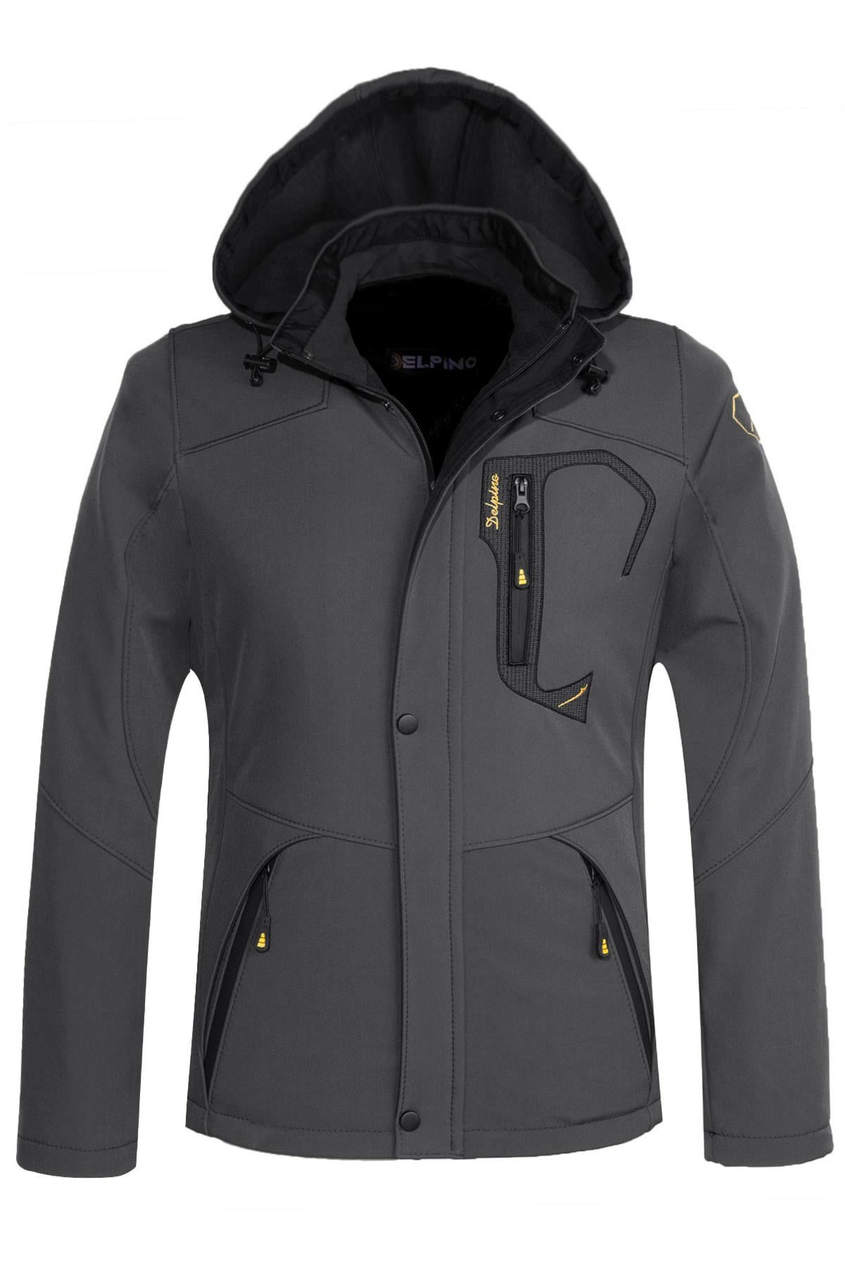 Su ve Rüzgar Geçirmez Kürklü Softshell Erkek Mont
