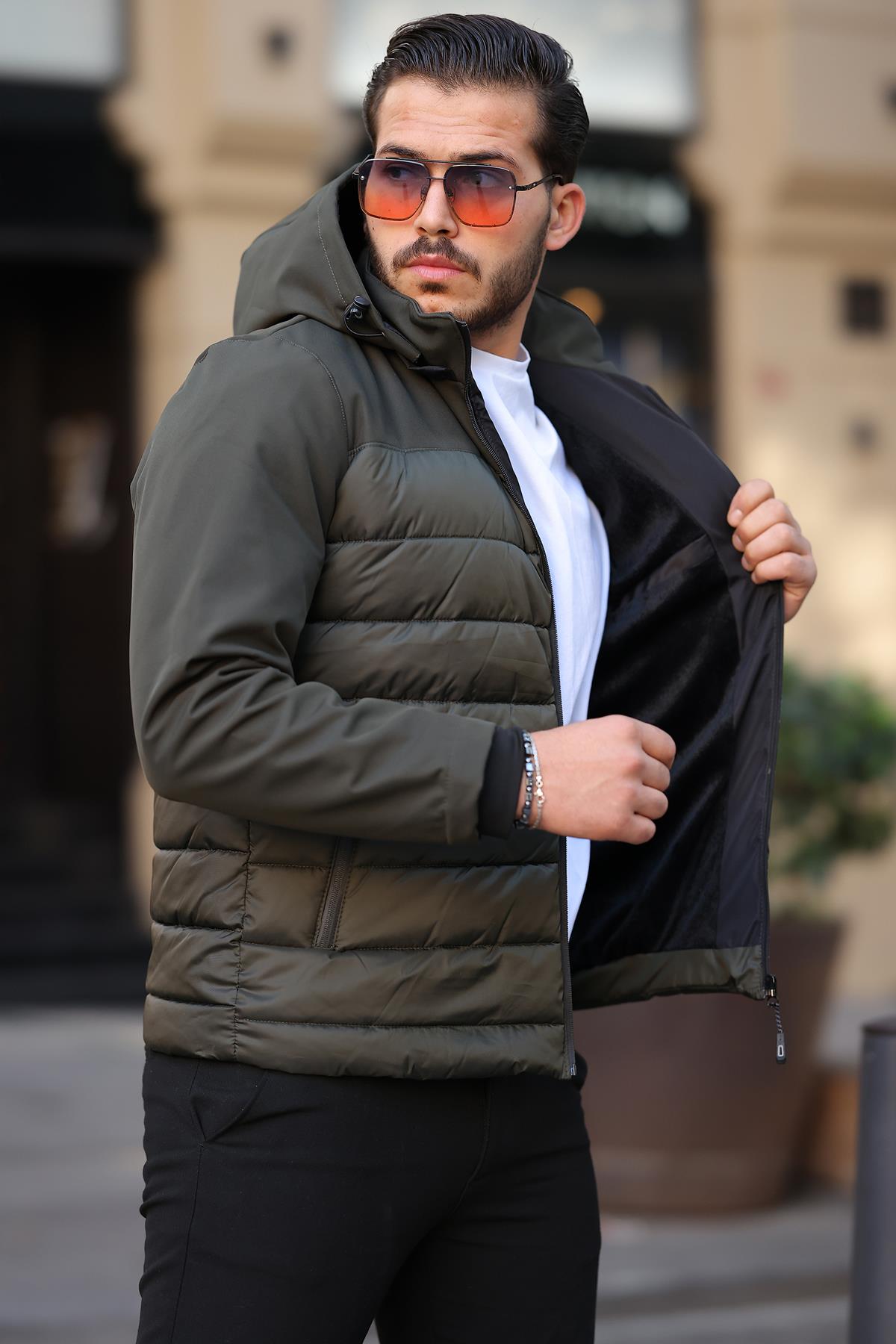 Su ve Rüzgar Geçirmez Softshell Erkek Şişme Mont