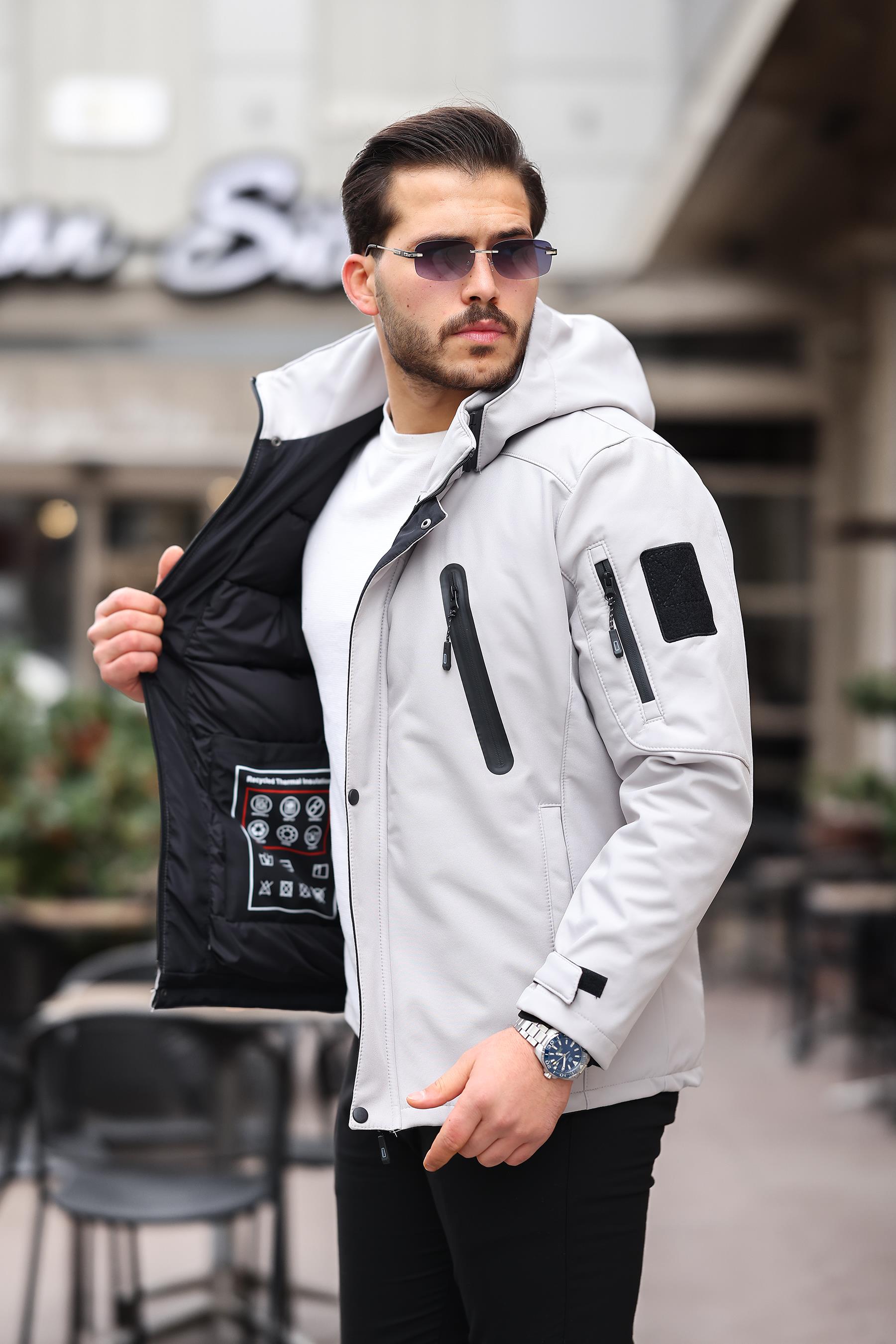 Su ve Rüzgar Geçirmez Termal Softshell Erkek Mont