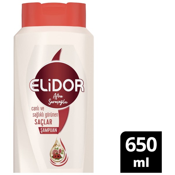 Elidor Afra Saraçoğlu Canlı ve Sağlıklı Saçlar Şampuan 650 ML Hibiscus ve Greyfurt Özü
