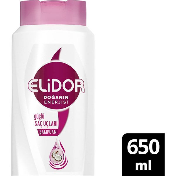 Elidor Doğanın Enerjisi Güçlü Saç Uçları Şampuan 650 ML Hindistan Cevizi Yağı
