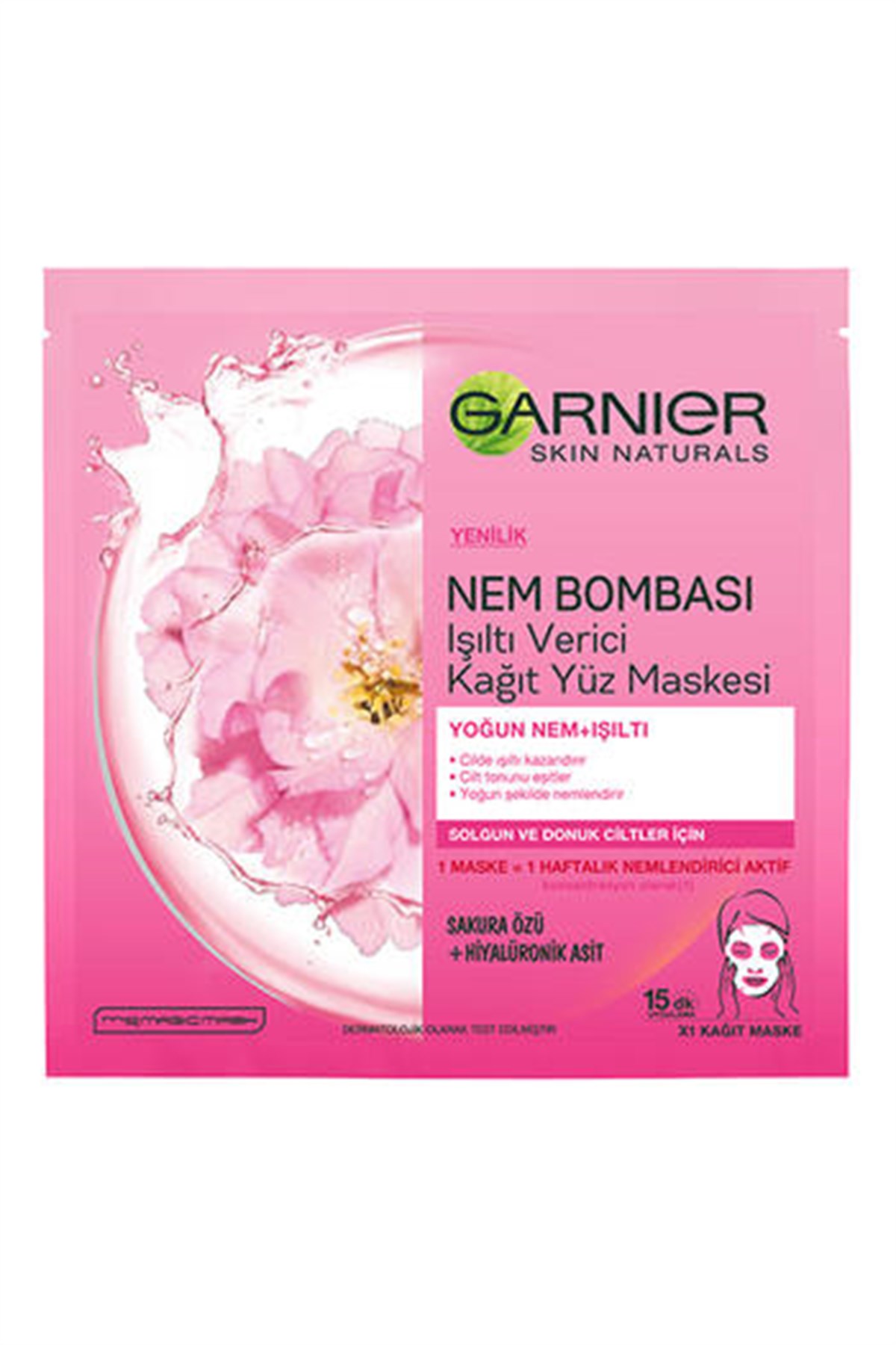 Garnier Kağıt Yüz Maskesi Nem Bombası Işıltı Verici 32 GR Solgun Ve Donuk  Ciltler | Ehersey.com