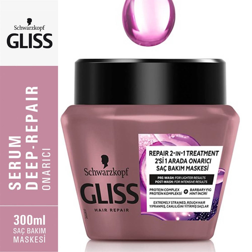 Gliss Serum Deep Repair Saç Maskesi 300 ML | Ehersey.com