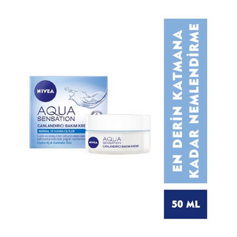 Nivea Aqua Sensation Canlandırıcı Yüz Temizleme Jeli 200 ml+ Bakım Kremi 50  ml + Çanta | Ehersey.com