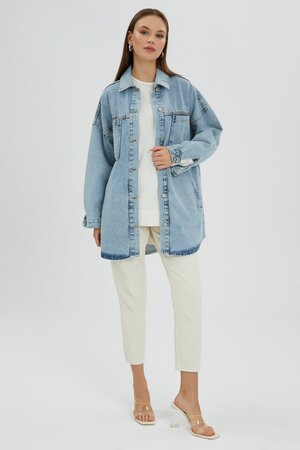 Oversize Jean Ceket