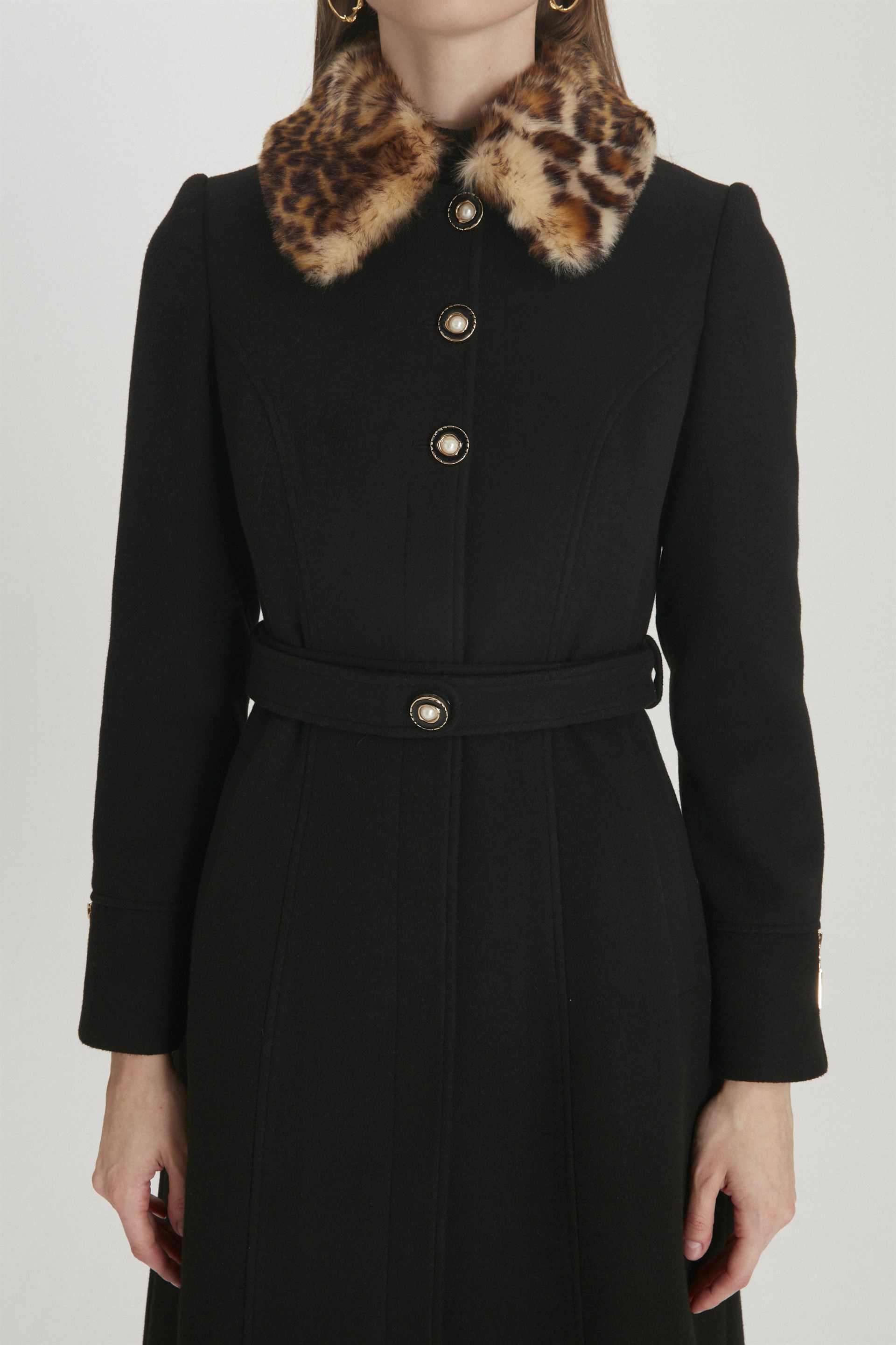 FIDES SOTEIN COLLAR COAT / BLACK
