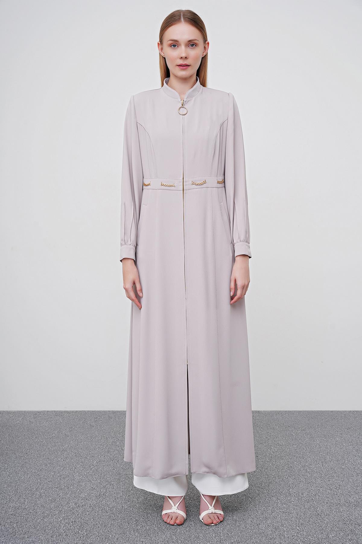 Zincir Detaylı Taş Pardesü 13485 - Zühre