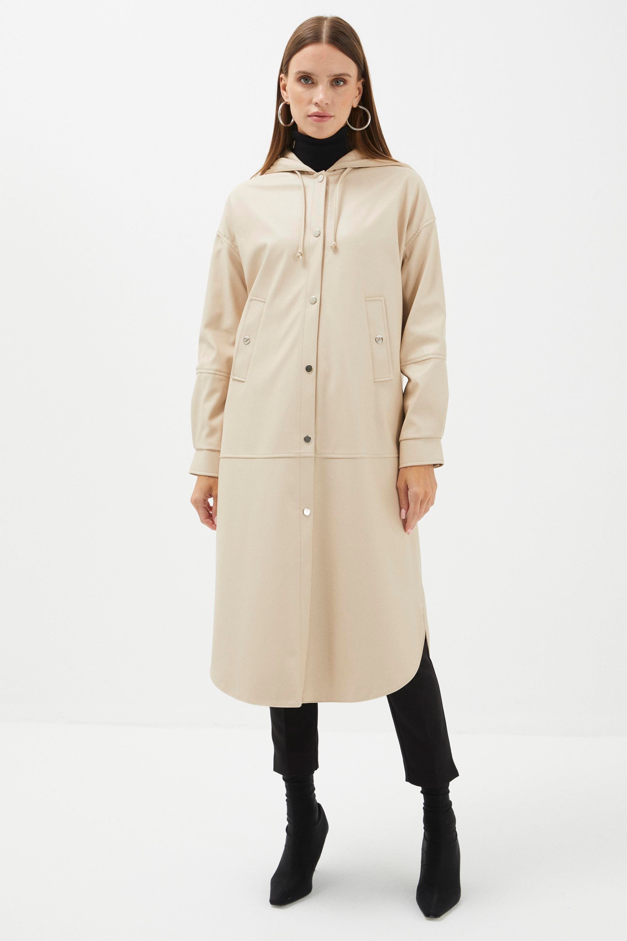 Kapüşonlu Cep Detaylı Uzun Taş Giy Çık GÇ-0135 - Zühre