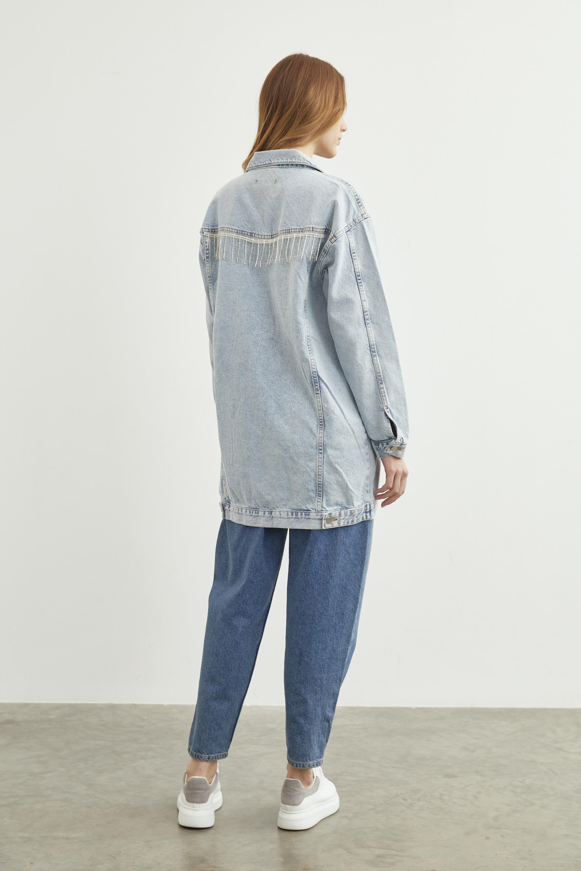 Oversize Denim Mavi Ceket C-0104 - Zühre