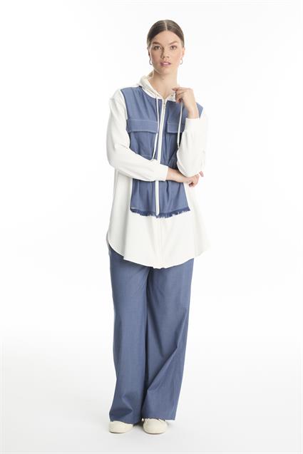 TKM　オーダー Kapüşonlu Fermuarlı Denim İkili Takım TK-1520 - Zühre