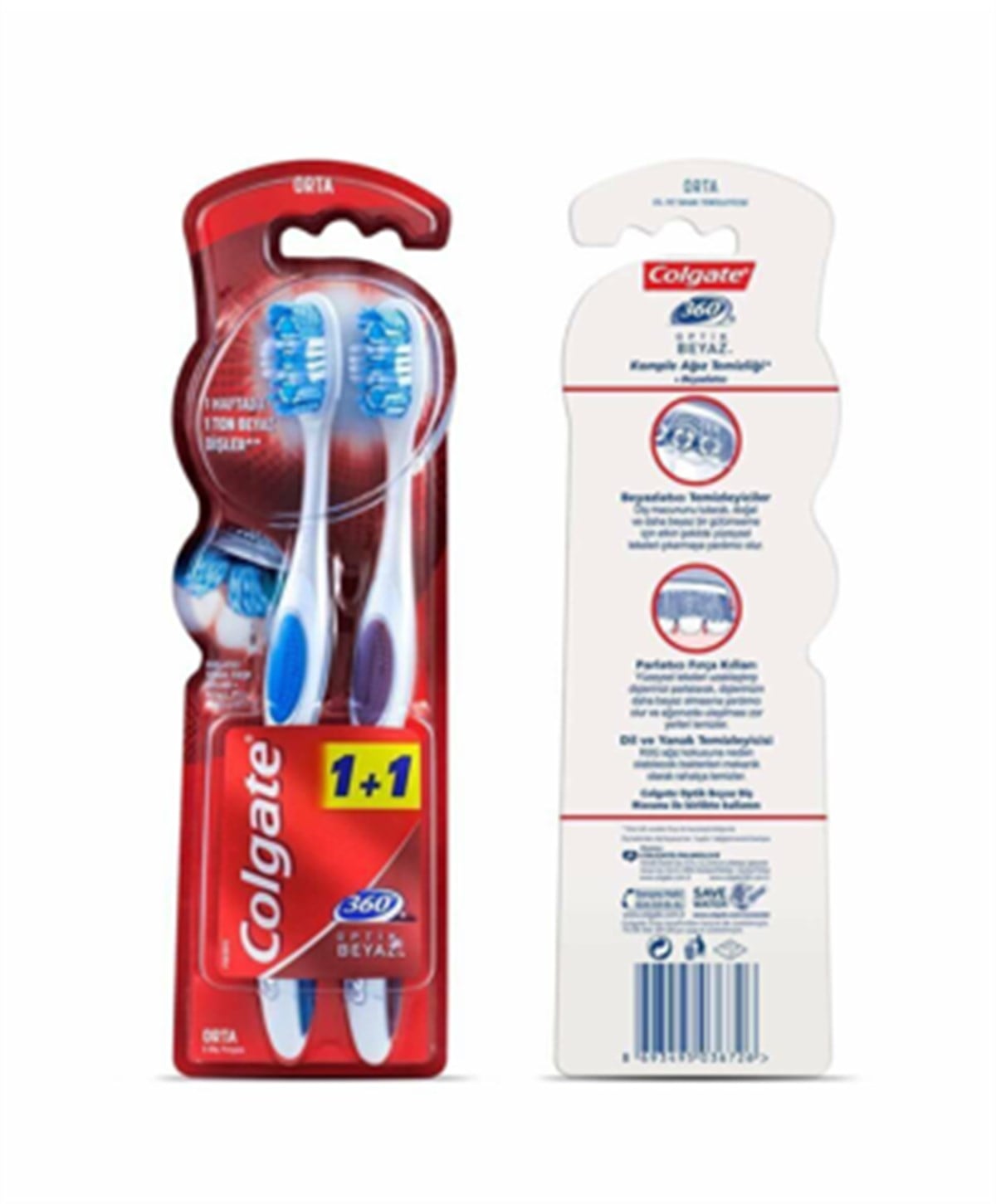 COLGATE DİŞ FIRÇASI 360 OPTİC 1+1