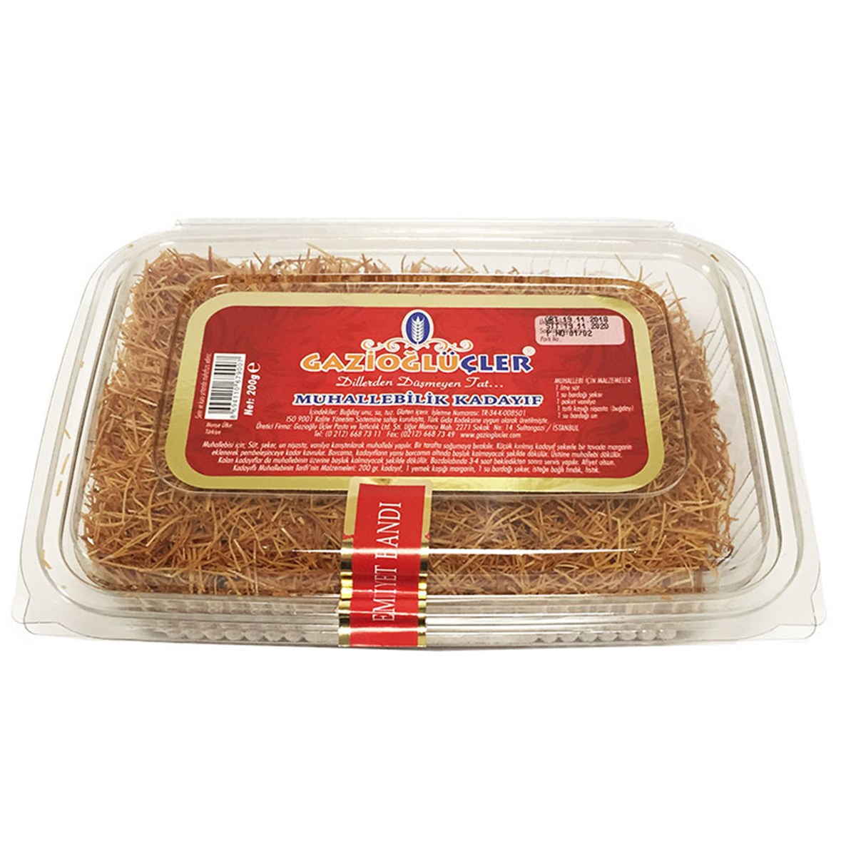 GAZİOĞLÜÇLER MUHALLEBİLİK KADAYIF 200GR 