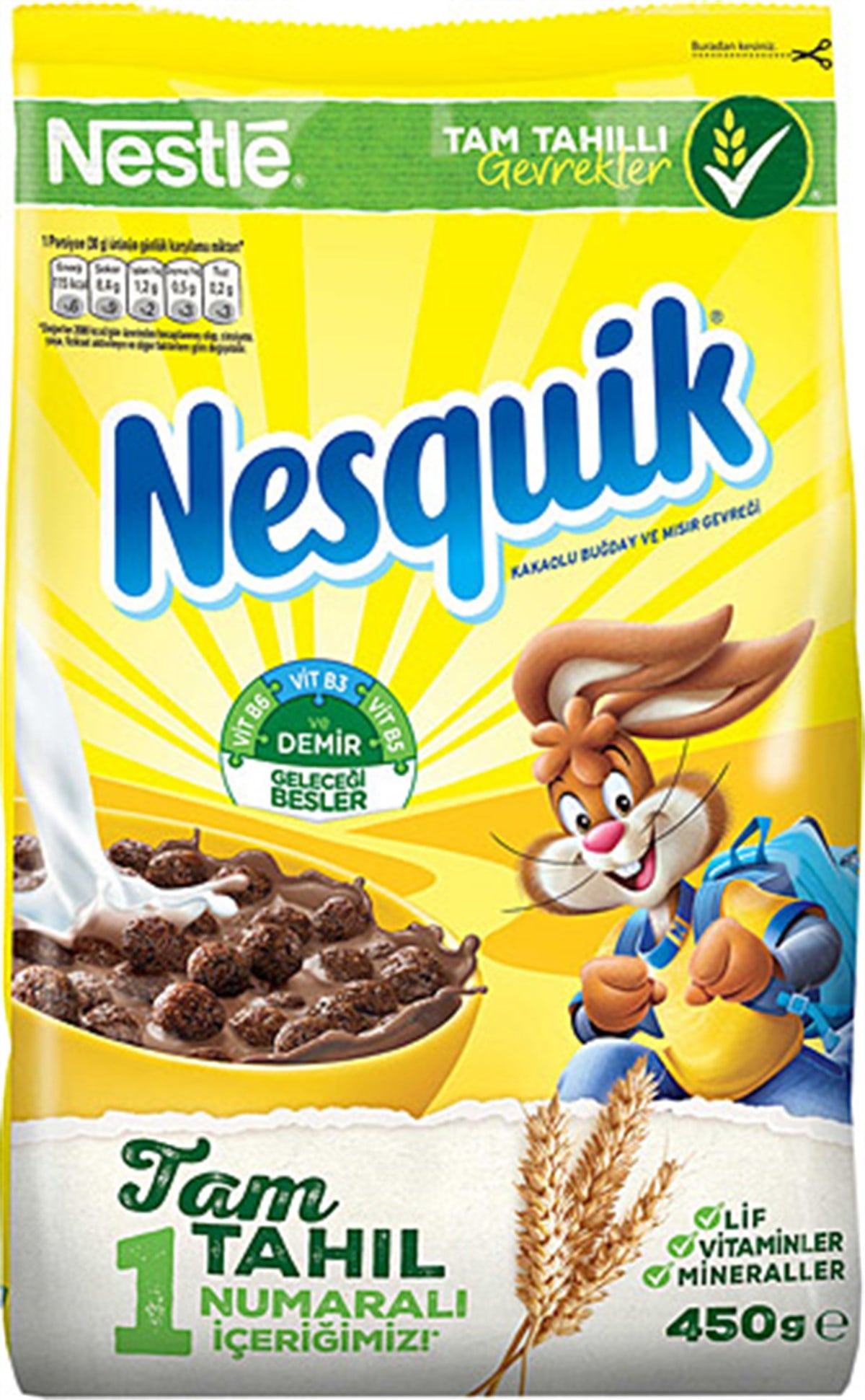 NESTLE NESQUİK ÇİKOLATALI KAHVALTILIK GEVREK 450GR